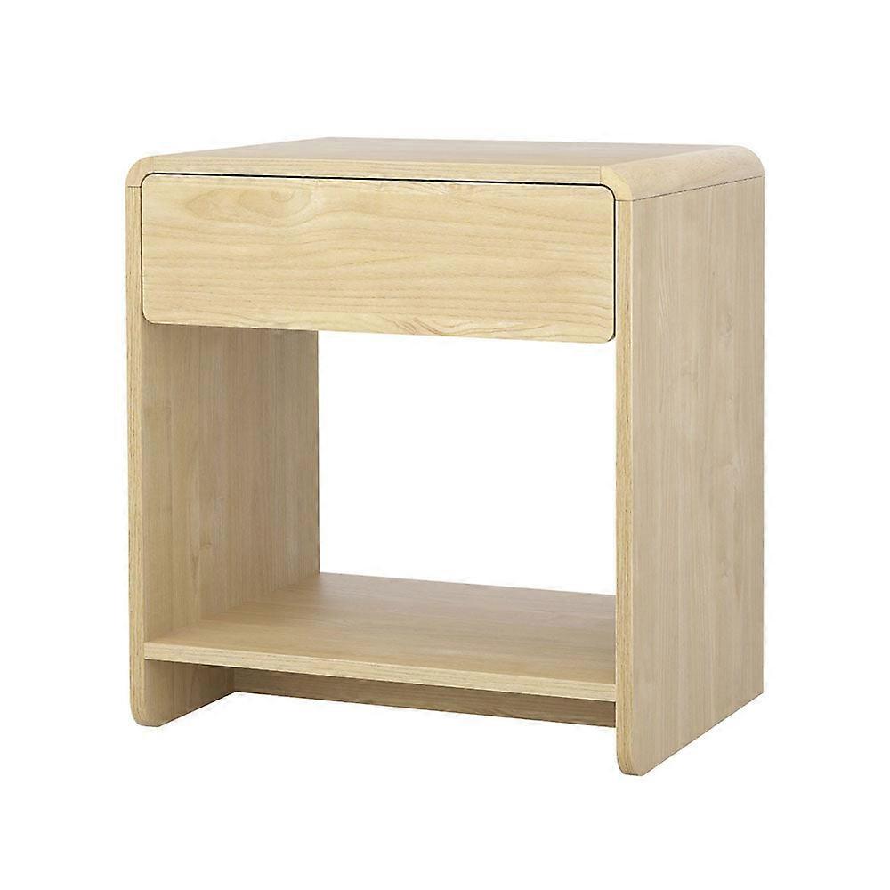Artiss Bedside Table Drawer Open Shelf Pine Bedside Tables