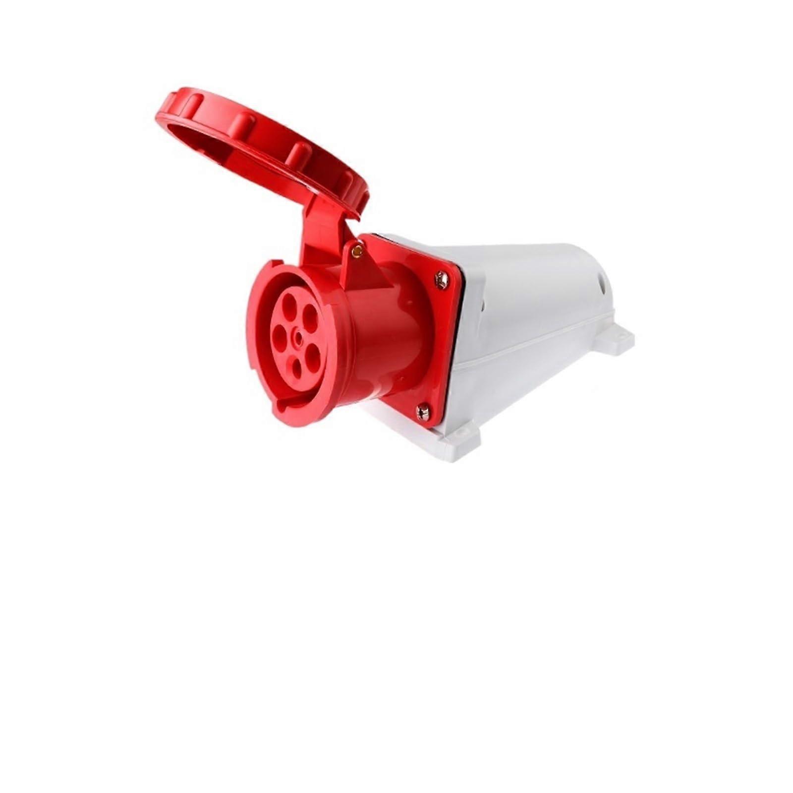 Waterproof Industrial Plug Connector 63A 5Pin Heavy Duty Surface Mounted Power Socket