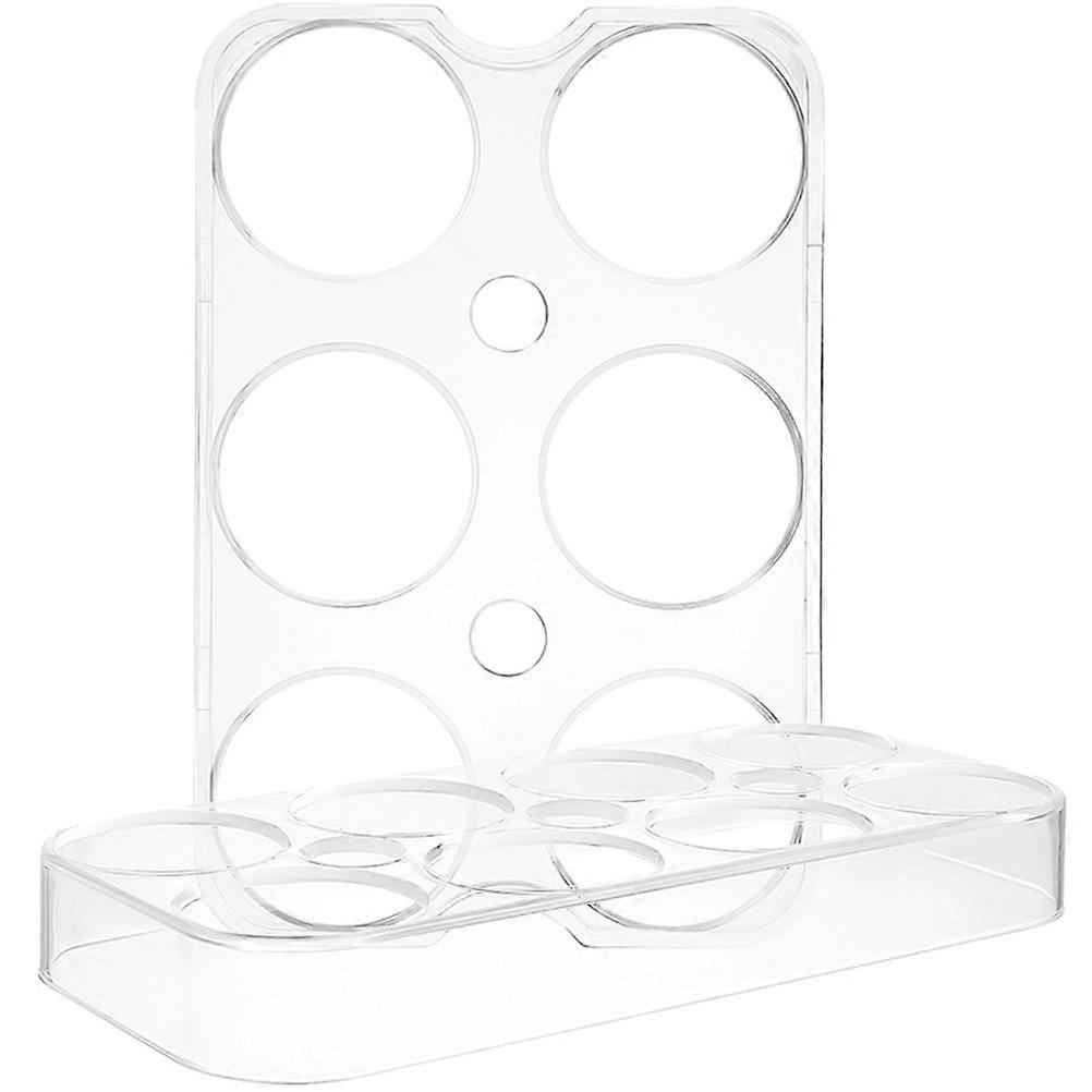 Transparent Egg Holder Refrigerator Plastic Tray for Storage Use 2Pcs
