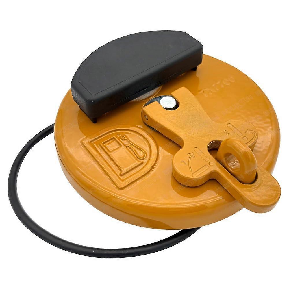 Fuel Cap 7X7700 with Secure Locking Mechanism for CAT Excavator Dozer Loader Yellow