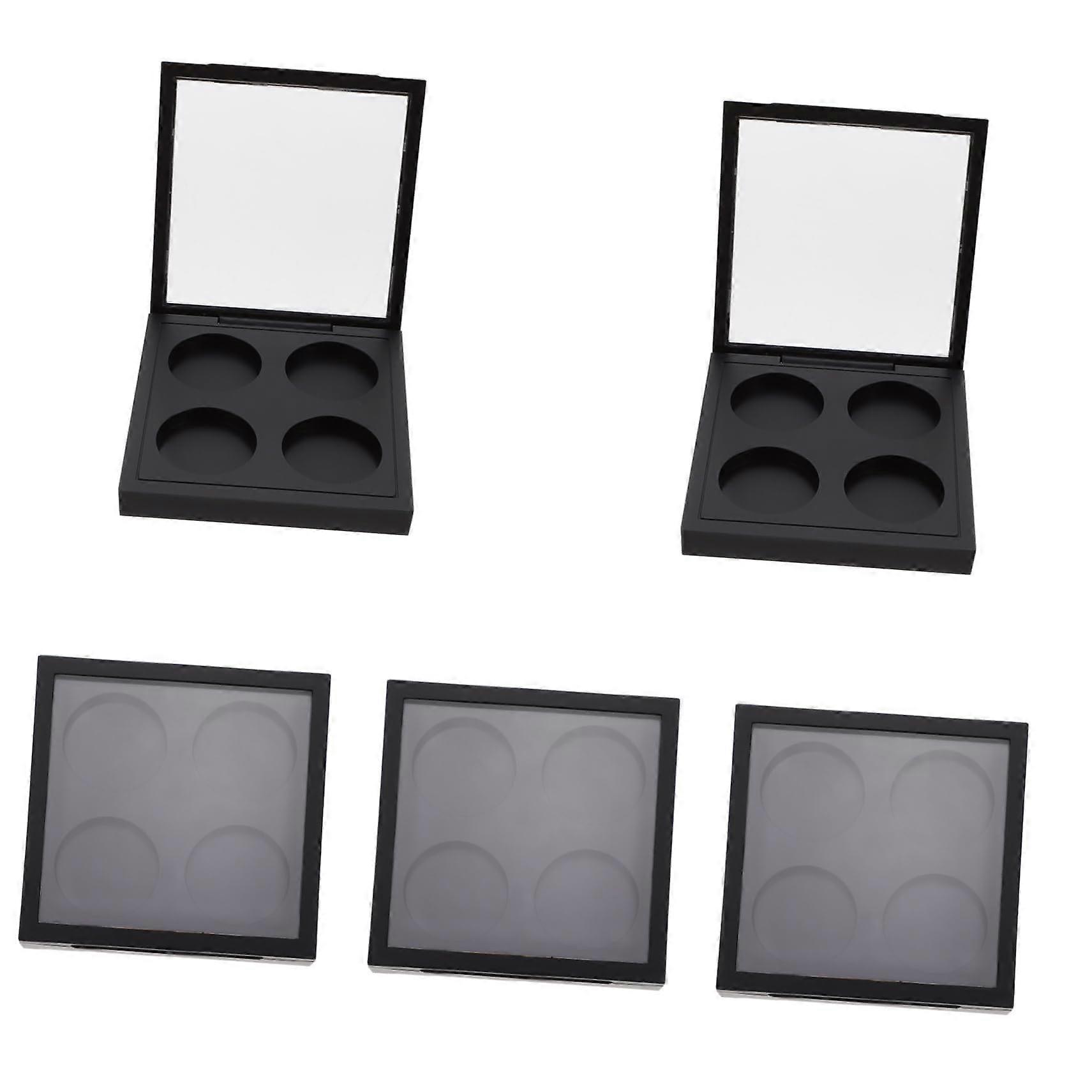 Magnetic Empty Eyeshadow Palette 4 Grid Black Durable TravelFriendly Makeup Storage Box
