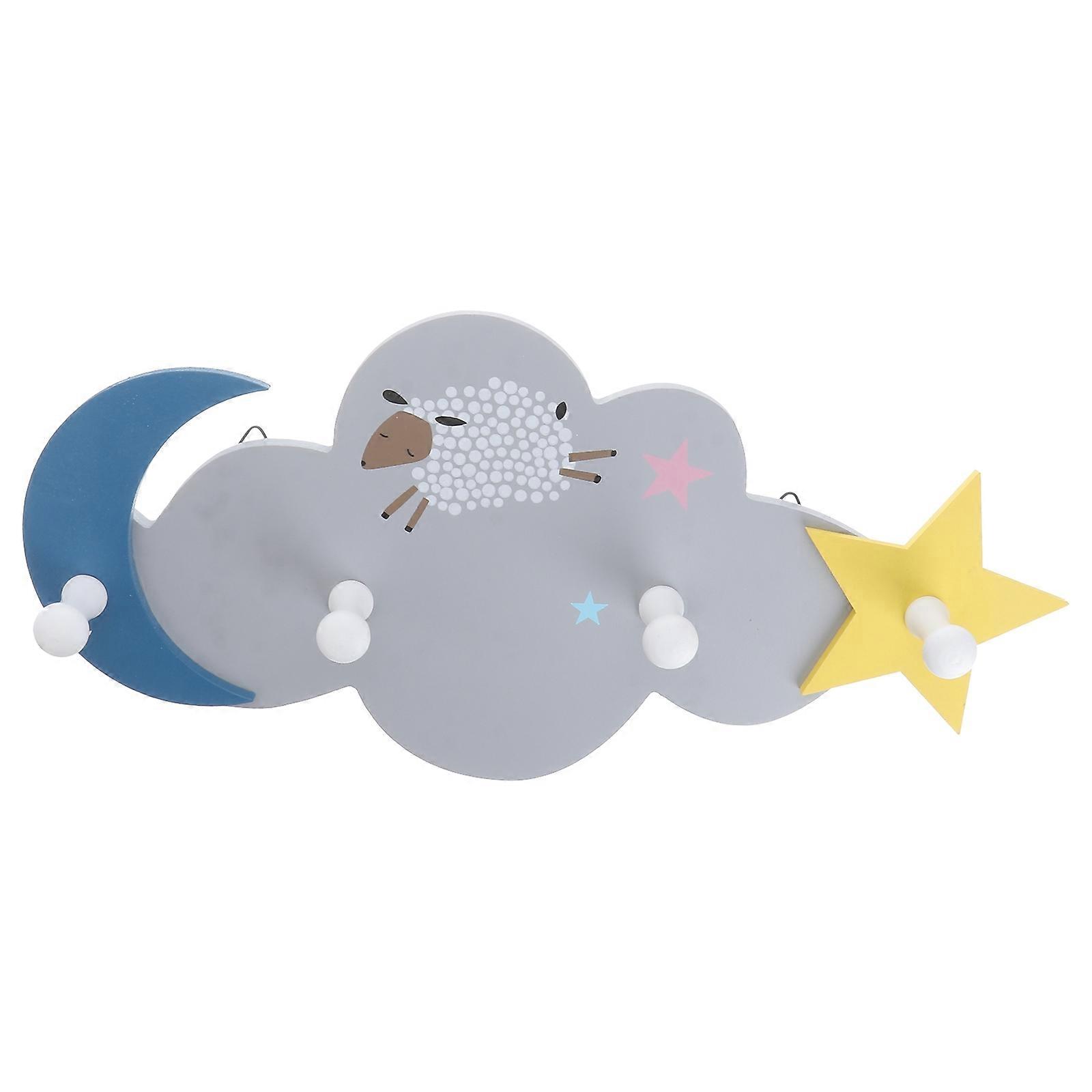 Bathroom Hook Creative Wall Decoration Moon Shape Plastic for Kitchen Use Household Storage Hooks Simple Installation 1Set