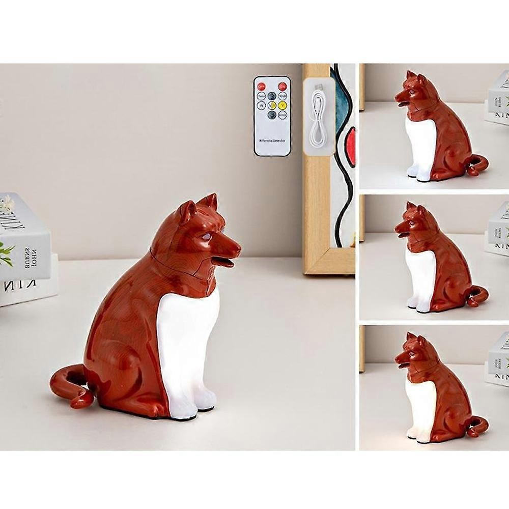 USB Rechargeable Lucky Dog Table Lamp Touch  Remote Control Creative Aromatherapy Night Light Gift w
