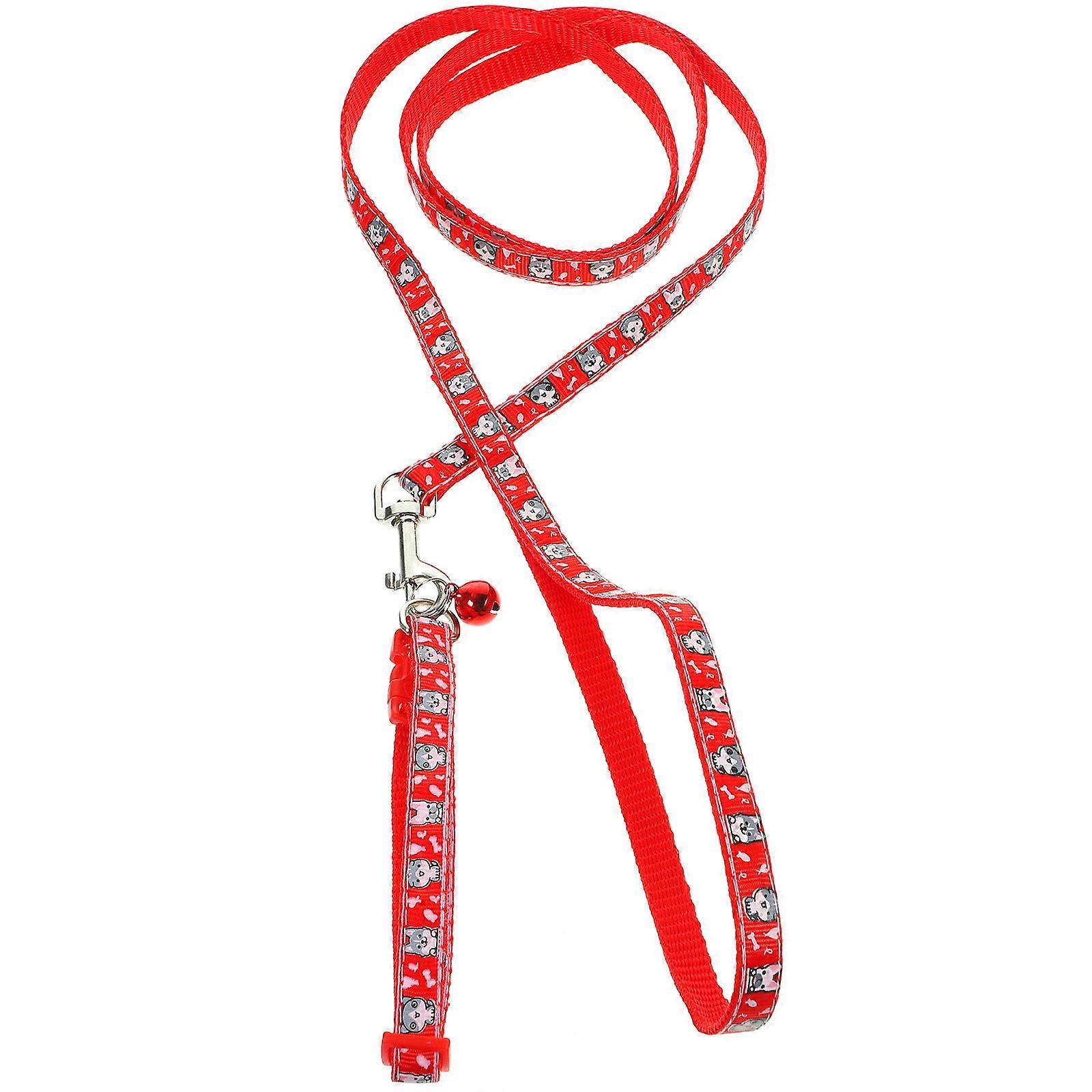 Dog Training Lead Rope Christmas Design Durable Polyester for Playing Resists Twisting 1Set