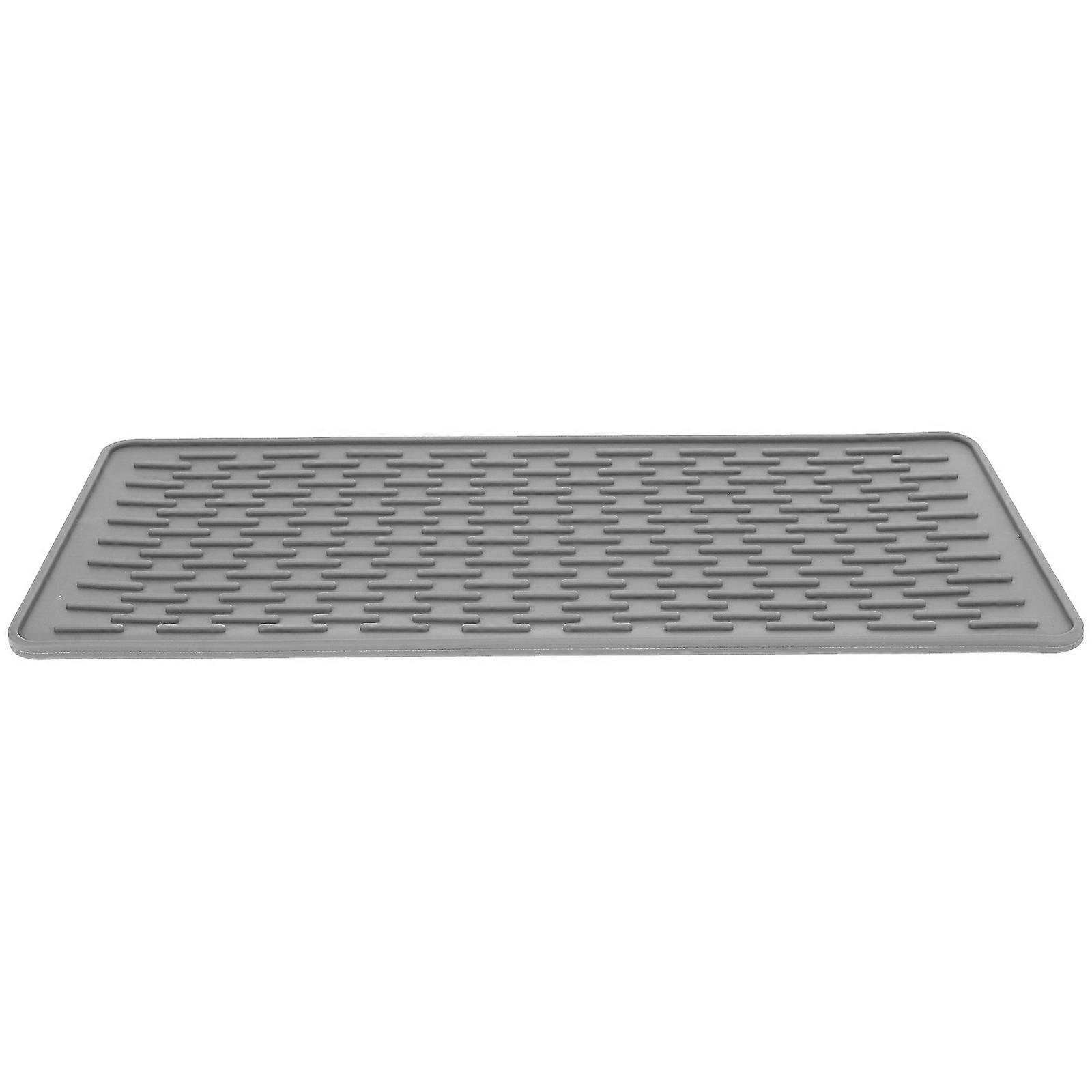 Silicone Mat Practical Heat Insulation Pad for Table Use Grey Non-Slip