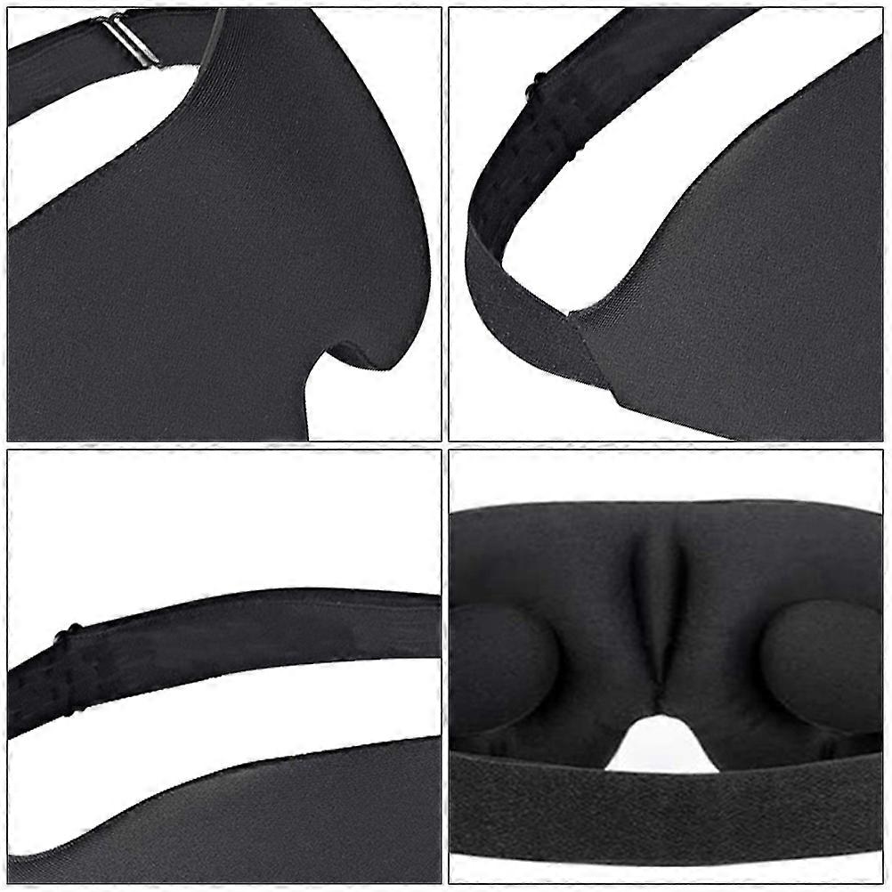 Sleep Blindfold Black Memory Sponge 3D Eye Mask for Sleeping Use