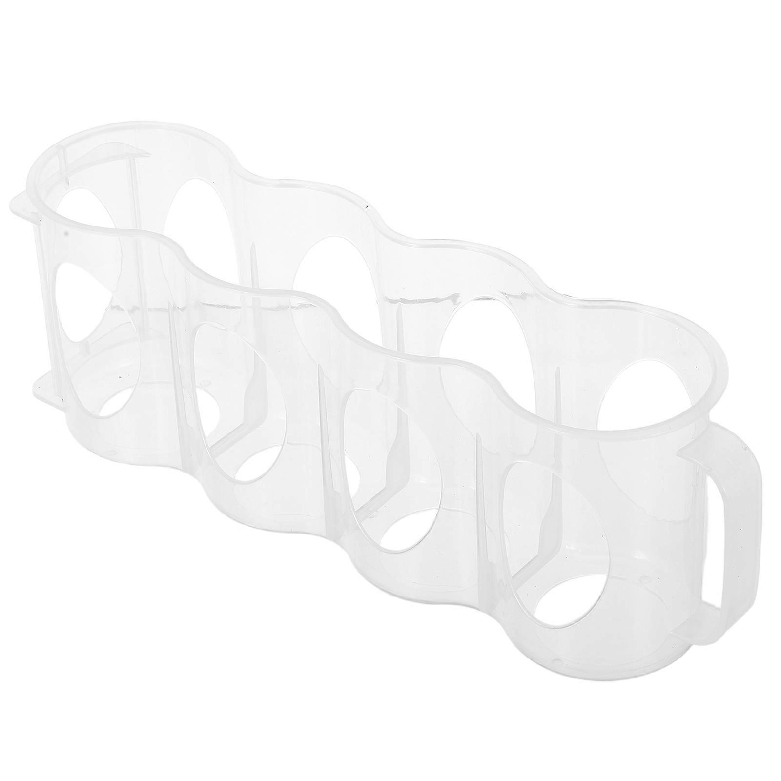 Refrigerator Organizer Hand Pull Type for Beverage Can 4 Section Plastic Storage Box