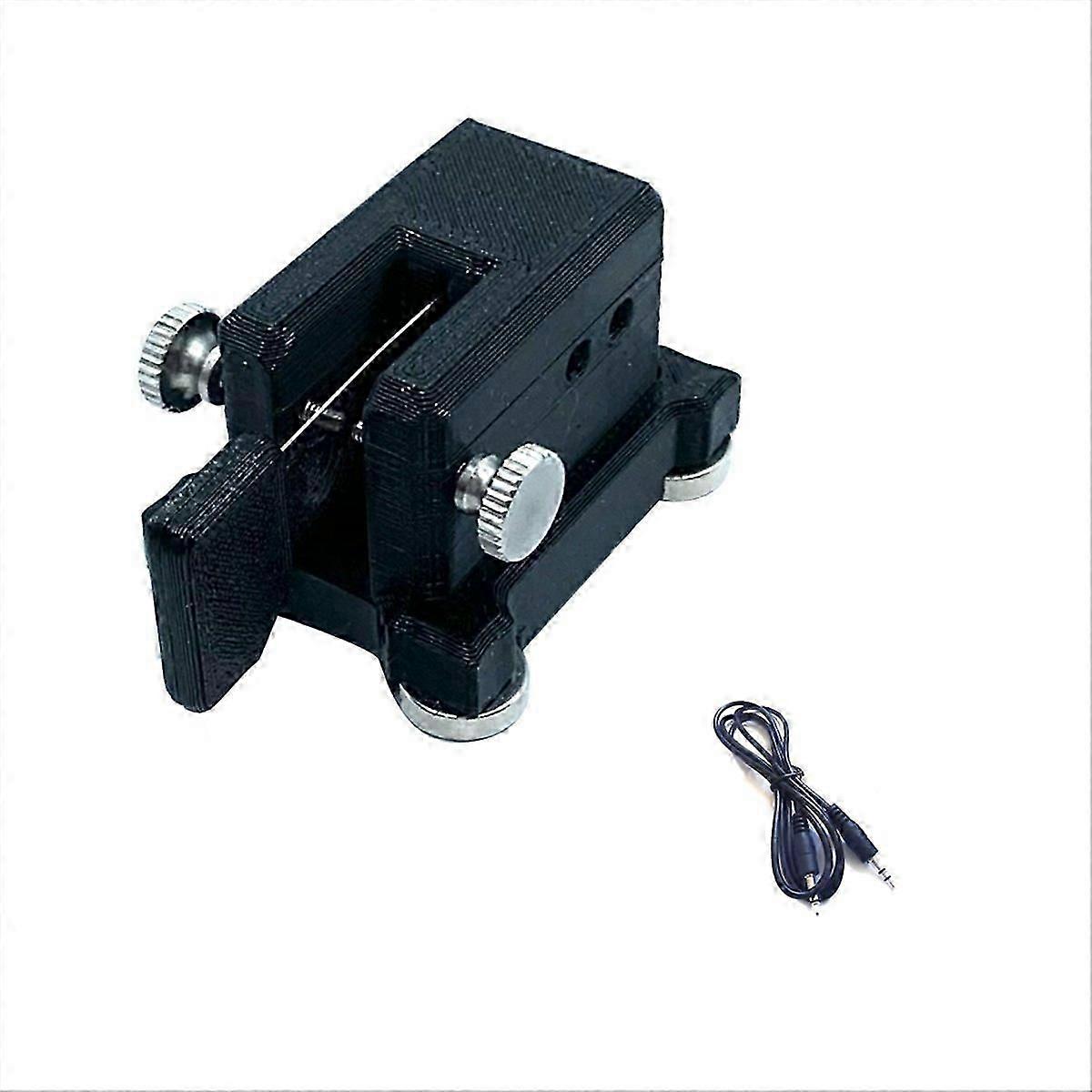 CW Morse Code Portable Single Paddle Automatic Key Morse Code Strong Magnetic Absorption Stable Base