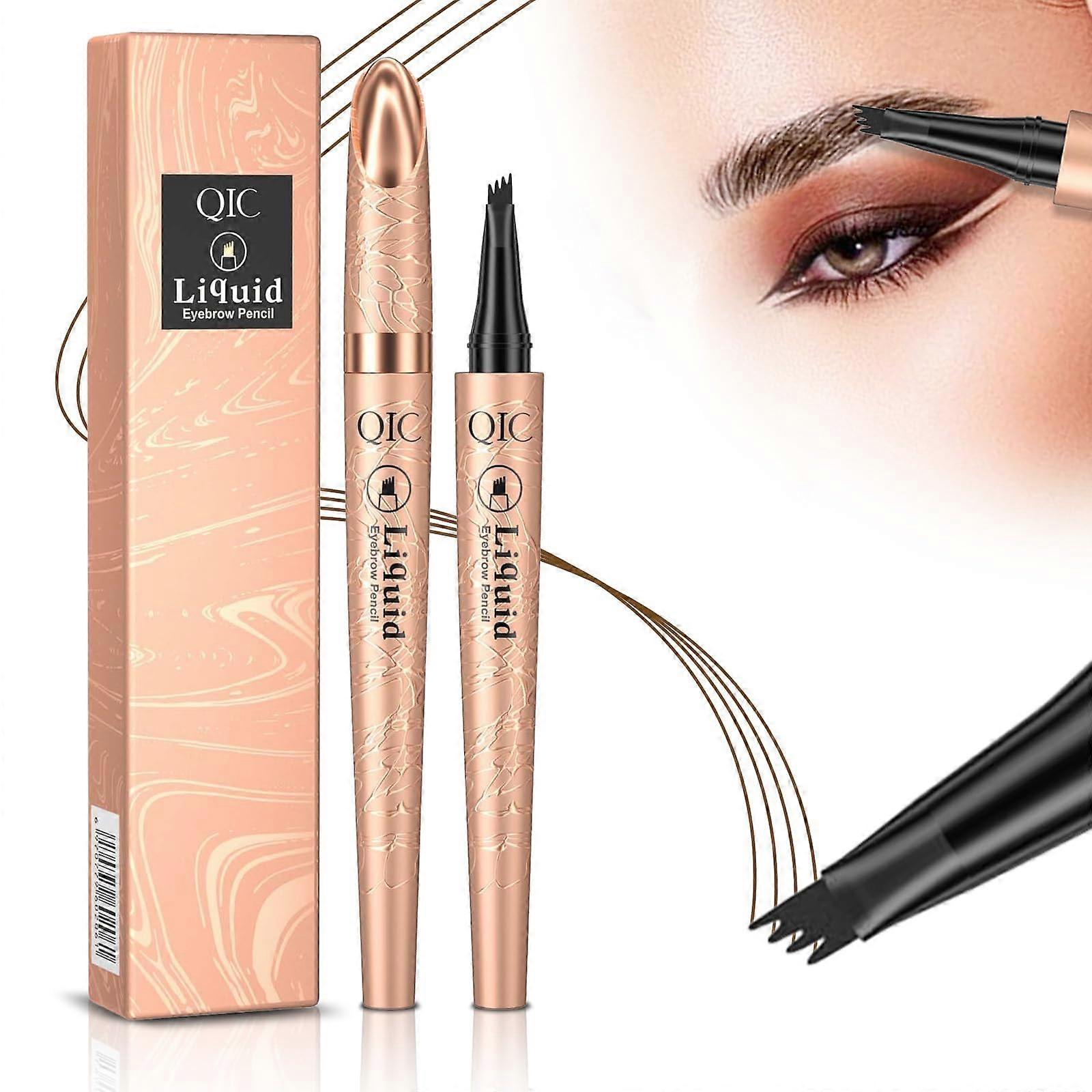 Waterproof Microblading Eyebrow Pen Dark Brown with Precision Tip for Natural 3D Finish