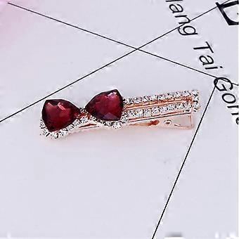 Hair Clips Set with Crystal Geometric Design, NoCrease Hairpins for Women Styling and Parties