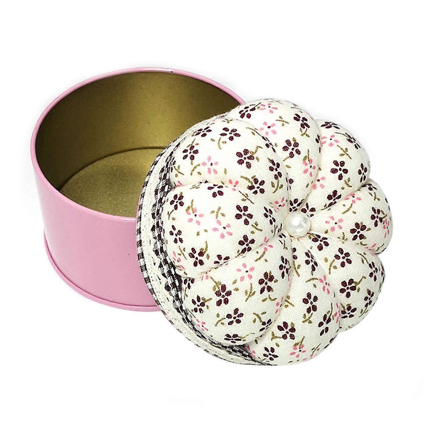 Creative Floral Pattern Pin Cushion Box - Multi-Use Soft Fabric Needle Cushion for Home