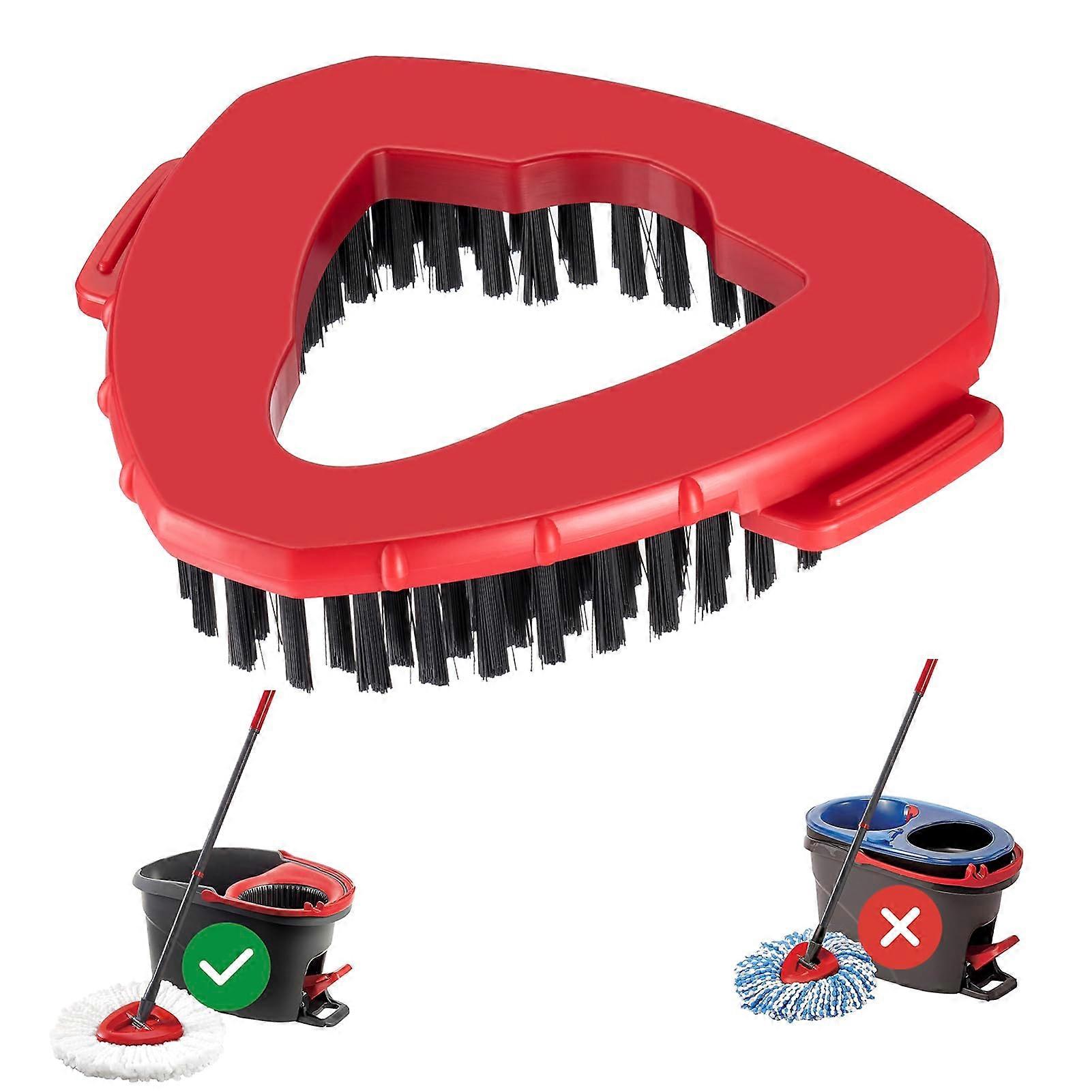 Replacement Head for O Cedar EasyWring Spin Mop, Triangular Stiff Bristle Brush for Bathroom and Kitchen