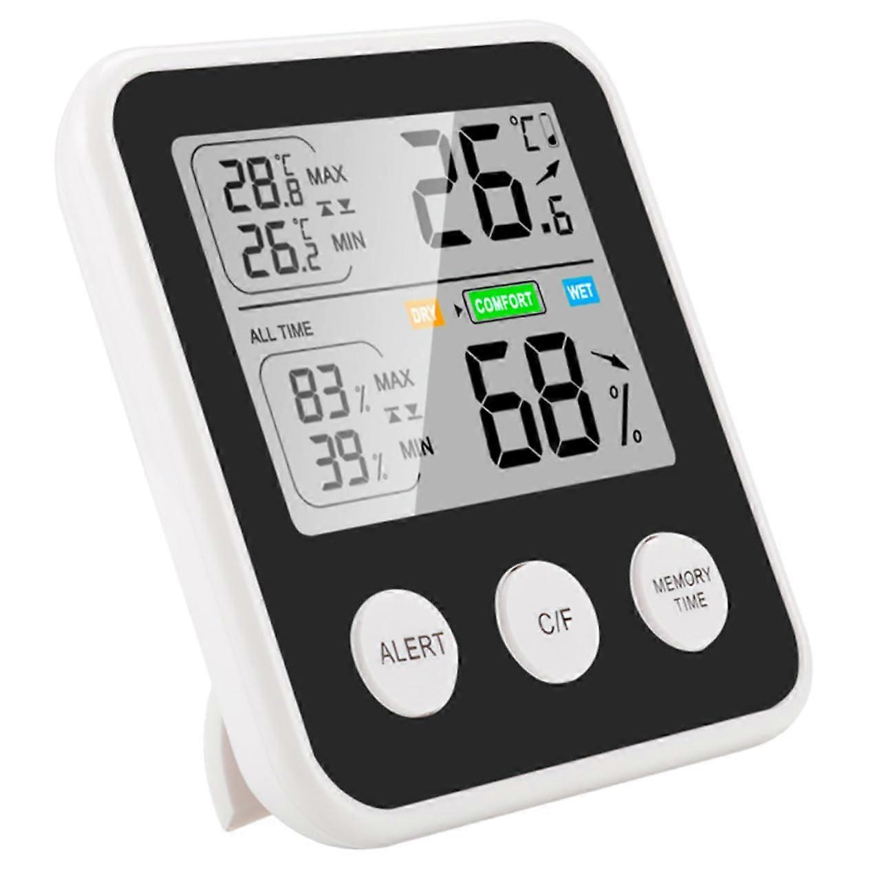 Digital Thermometer Hygrometer with Large LCD Display for Accurate Indoor Temperature and Humidity