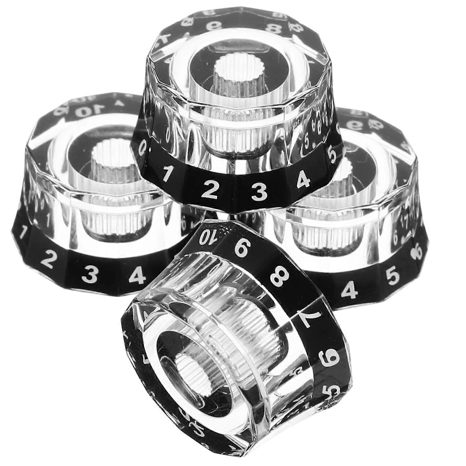 4pcs Electric Guitar Knobs for Reliable Volume Control, Durable Bass Guitar Replacement