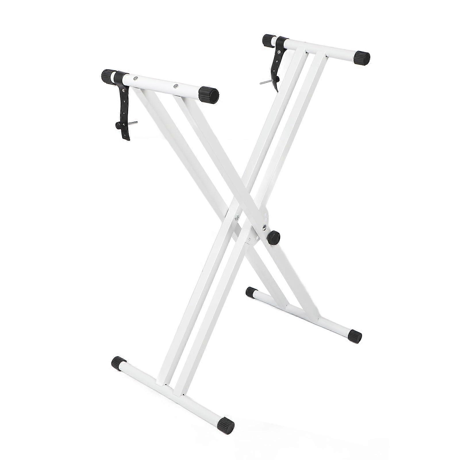 Heavy Duty Adjustable Keyboard Stand with Secure Locking Straps, Double X Frame for 5488 Keys