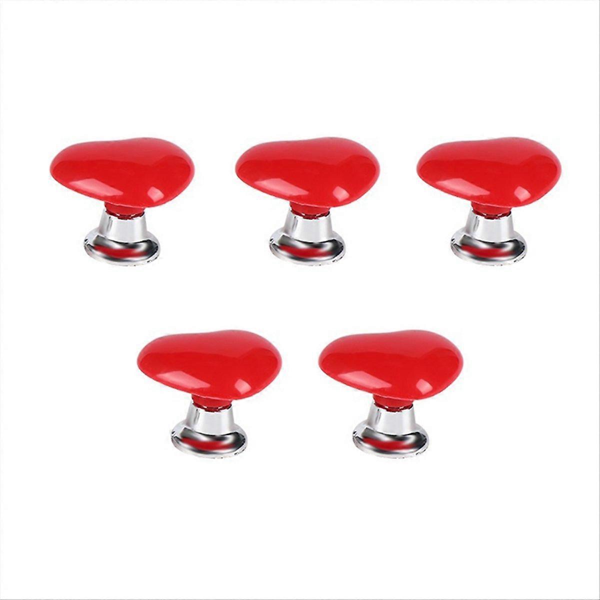 Handle Toilet Button Heart Shaped Tank Push Switch Red