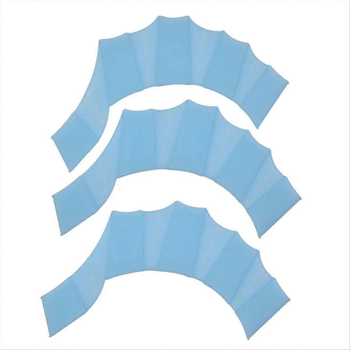 Silicone Swimming Hand gloves For swimmer Beginner Blue M