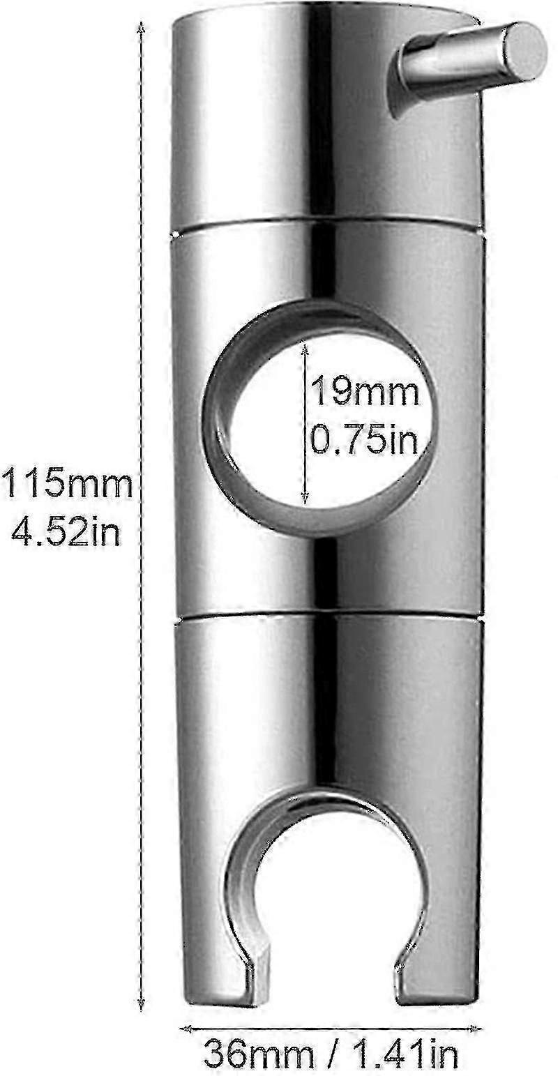 Shower Head Bracket, Shower Head Holders Replacement Shower Riser Rail (size:19mm)