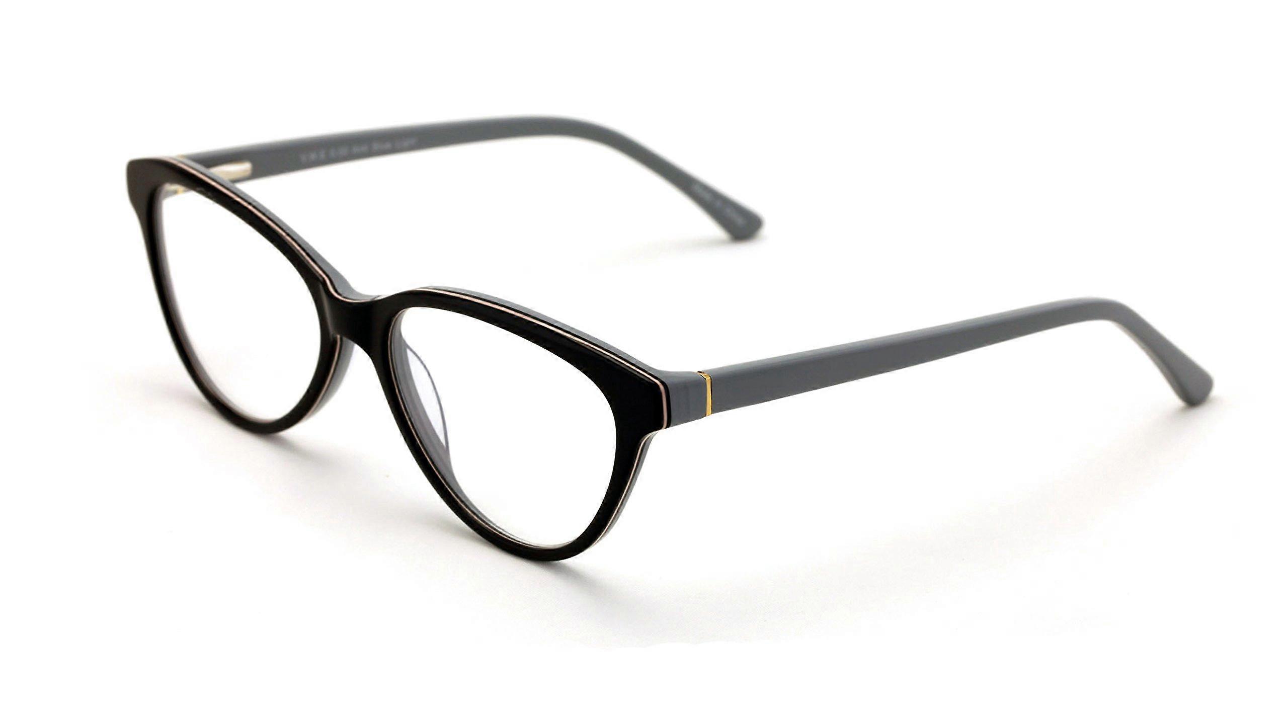 Black Acetate Reading Glasses 3.0x Magnification for Precision Detail Viewing