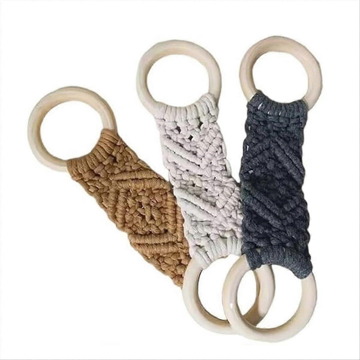 3PCS Macrame Kitchen Towel Holder Macrame Towel Holder Ring