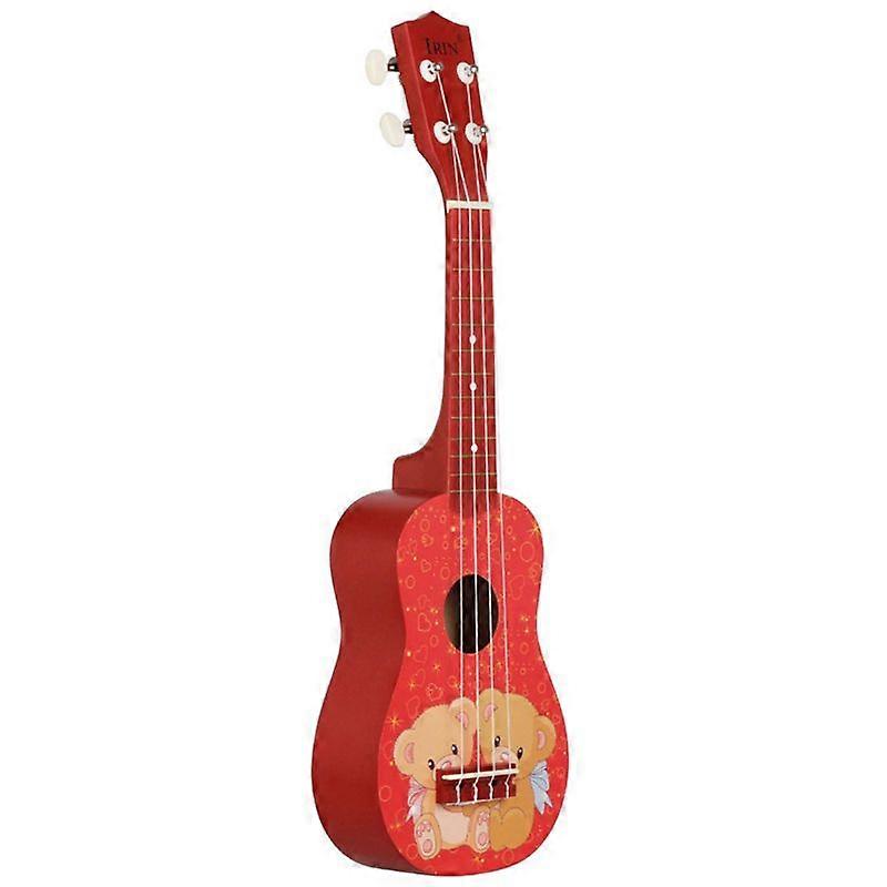  21 Inch Ukulele Mini Bear Wooden Small Guitar