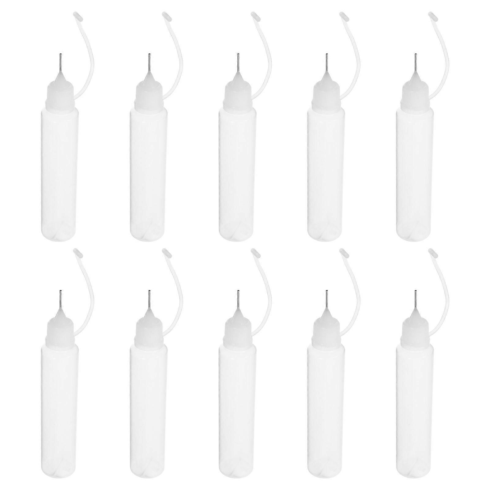 Transparent Empty Glue Bottles Precision Needle Tip Applicator Bottles for Crafts 30Pcs