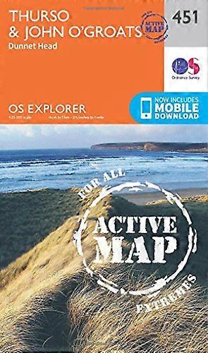 OS Explorer Map Active (451) Thurso and John O'Groats (OS Explorer Active Map)