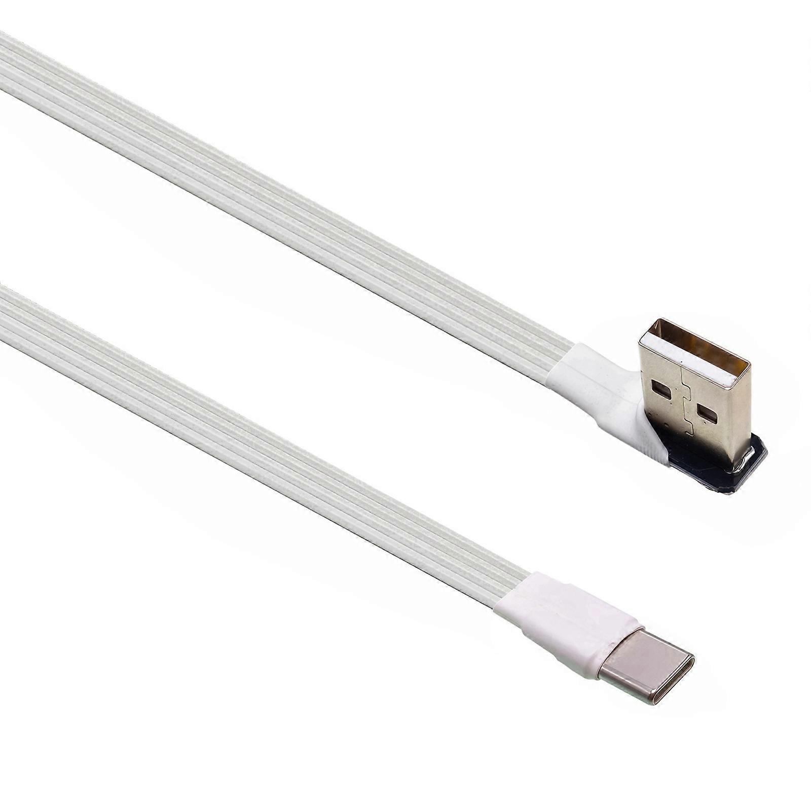 İnce, Düz USB A - Tip C Veri Senkronizasyon Şarjı Düz ​​USB 2.0 Güç Uzatma Kablosu, Çoklu Uzunluk Seçeneği, Çok Renkli