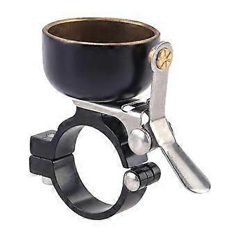 Retro Bicycle Bell for Mountain Bike Clear Loud Sound Easy Install Universal Handlebar Fit Black