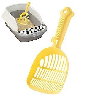 Ergonomic Cat Litter Scoop with Long Handle, Large Metal Sifter Shovel for Easy Clean Clumping Litter