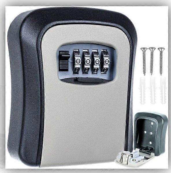 Key Safe with Digital Code, Steel Wall Mountable Lock Box for Secure Key Storage