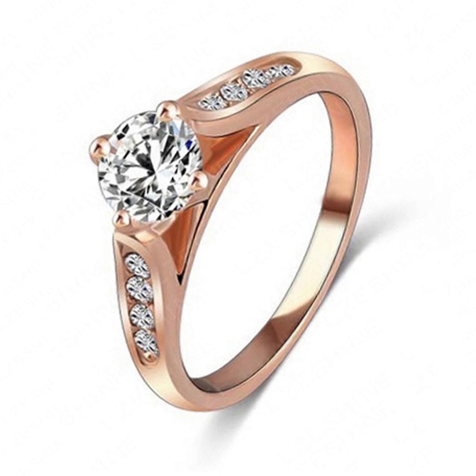 Simple Ring Inserted Charming 2 Colors Simple Inlaid Ring for Christmas