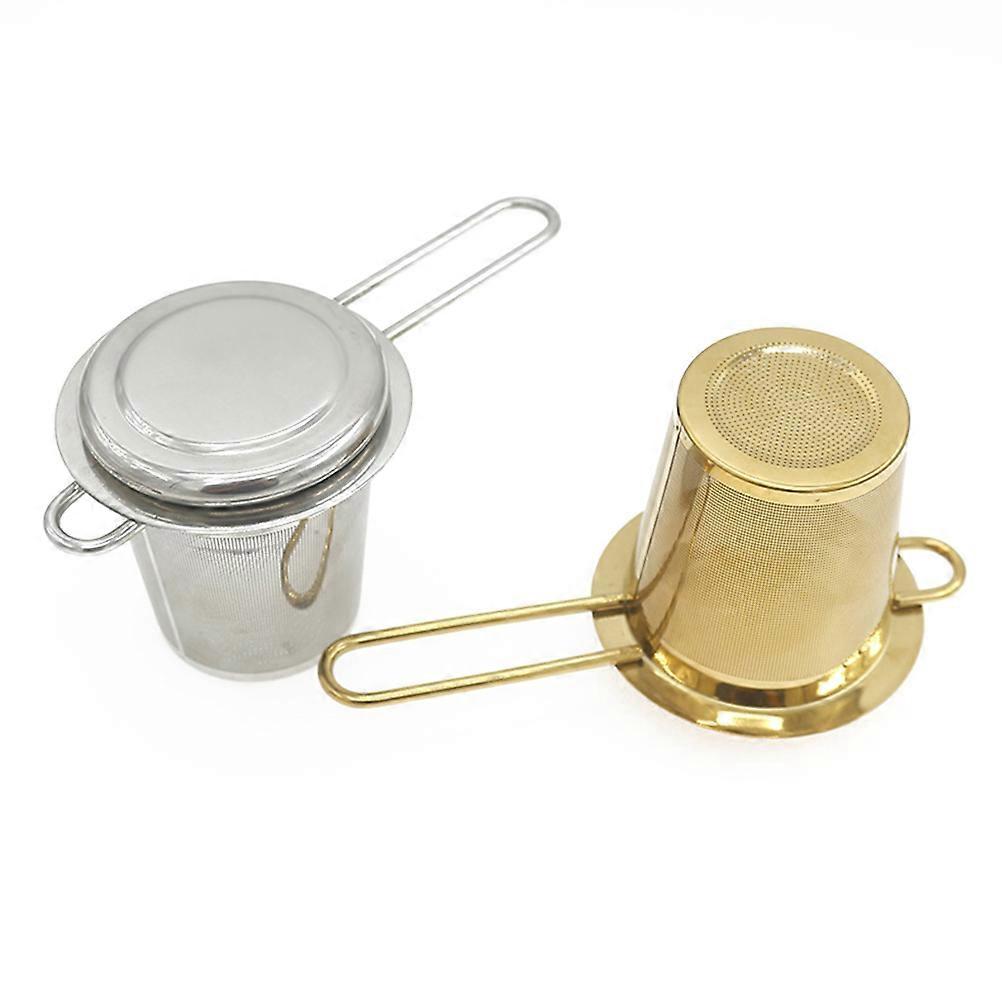 Tea Infuser Stainless Steel Tea Filter with Collapsible Handle Silver