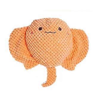 Plush Marine Animal Dog Toy – Built In Sound & Bite Resistant – for Teething & Boredom Relief – Cute Shark & Turtle