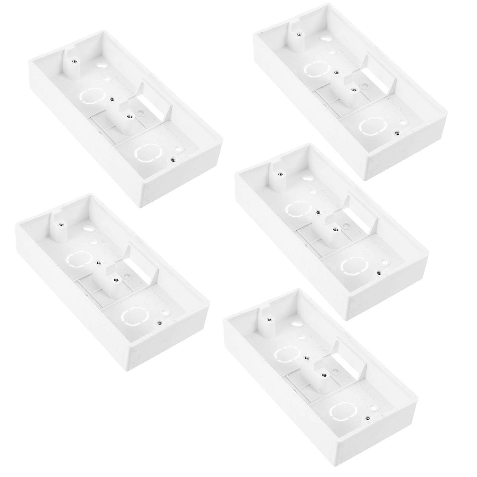 PVC Electrical Junction Box for Connecting Switch Socket Panel 5Pcs Set