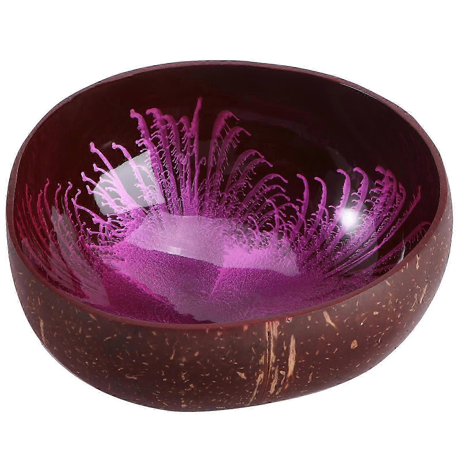 Coconut Shell Bowl for Key Storage with 1Pcs Patterned Design