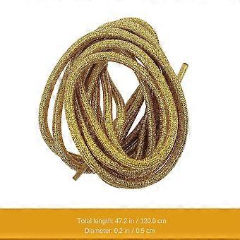 4 Pairs Metal Shoelaces Shoe Decorative Strings Replacement Shoe Laces Shoes Accessories