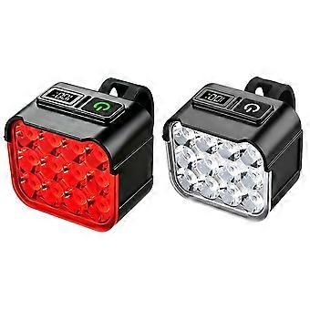 Cykelbaglygte forlygte LED vandtæt cykellampe USB genopladelig Mtb landevejscykel baglygter cykeldele