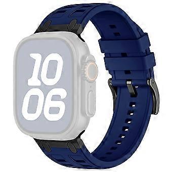 Silicone Strap Compatible For Apple Watch Series 11 10 42mm / 9 8 7 41mm / SE3 SE2 SE 6 5 4 40mm / 3 2 1 38mm Dual Color Spo