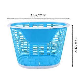 Front Bike Basket Plastic Storage Basket For Kids Bicycles With Detachable Handlebar Attachment 2Set AW