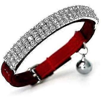 Soft Adjustable Square Diamond Kitten Collars With Bells