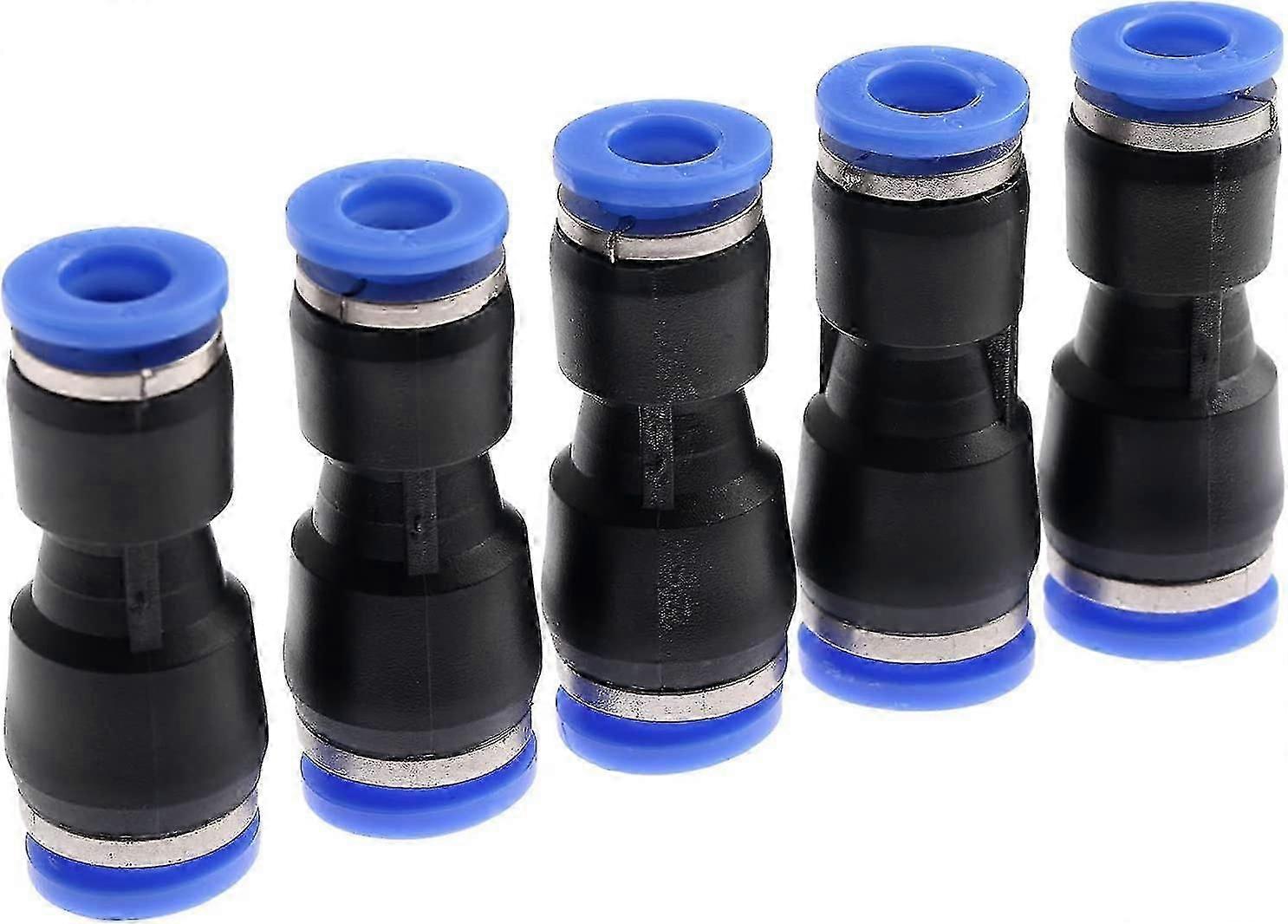 5 stk pneumatisk montering Push-in Straight Reducer Fitting for luftslange