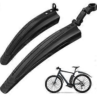 Portable Adjustable Bike Mudguard Set, Front and Rear Mud Guard Fenders for  Mountain Road Bike,Black-fdrt