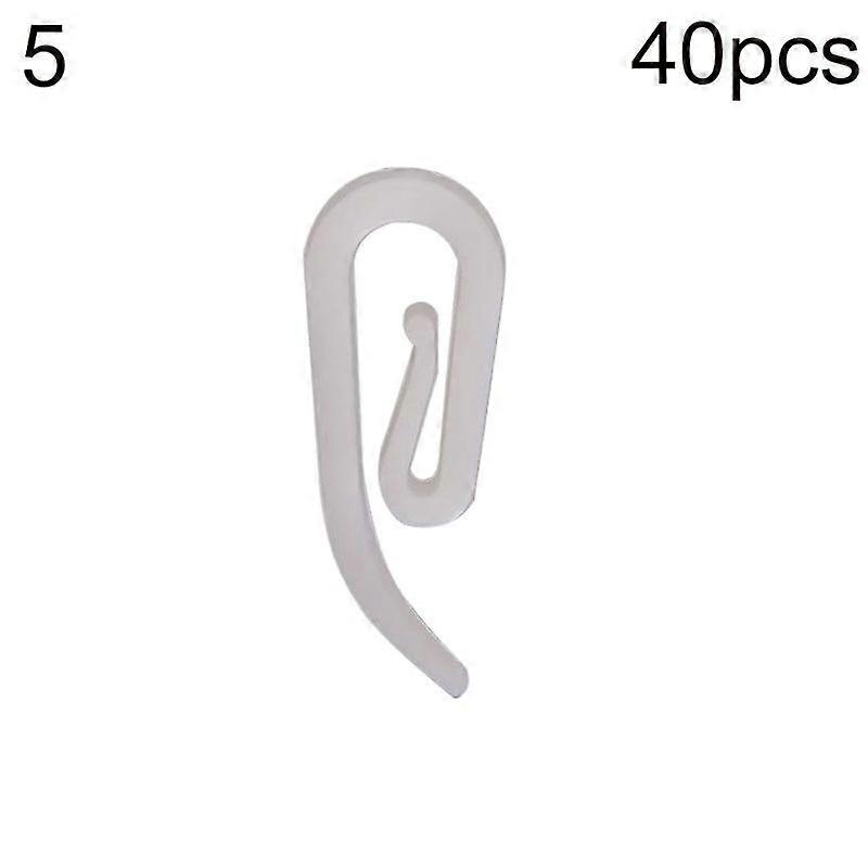 40Pcs Window Curtain Rod Slide Pole Runner Loop Hook