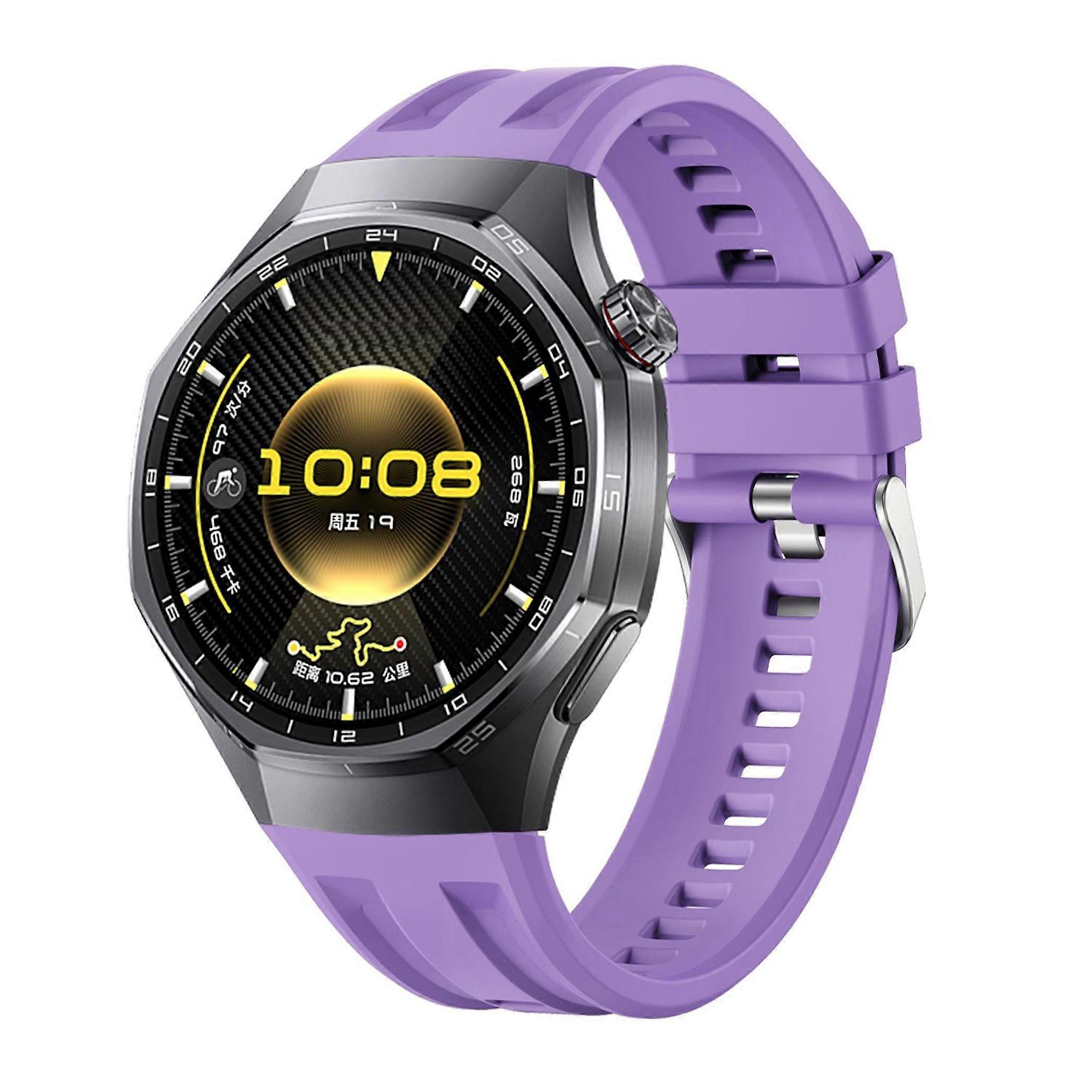 Silicone wristband for Huawei Watch GT 6 Pro, seamless groove, adjustable, purple