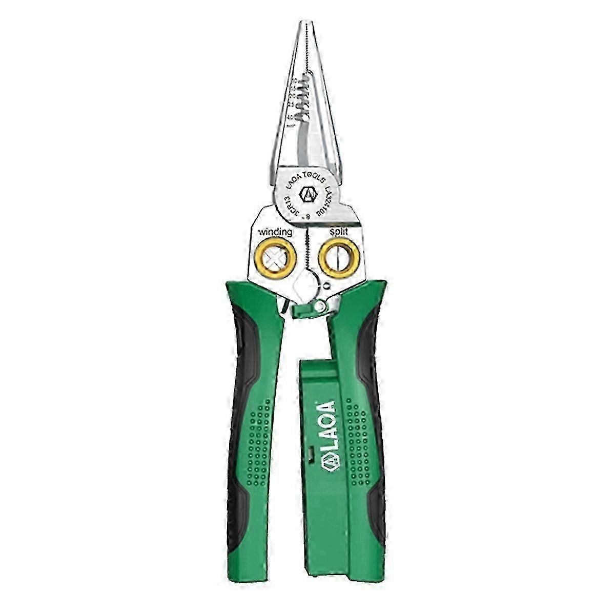 Multi-Function Wire Stripping Pliers with Replaceable Blade, Spring-Loaded Handle for Electrical Work, DIY