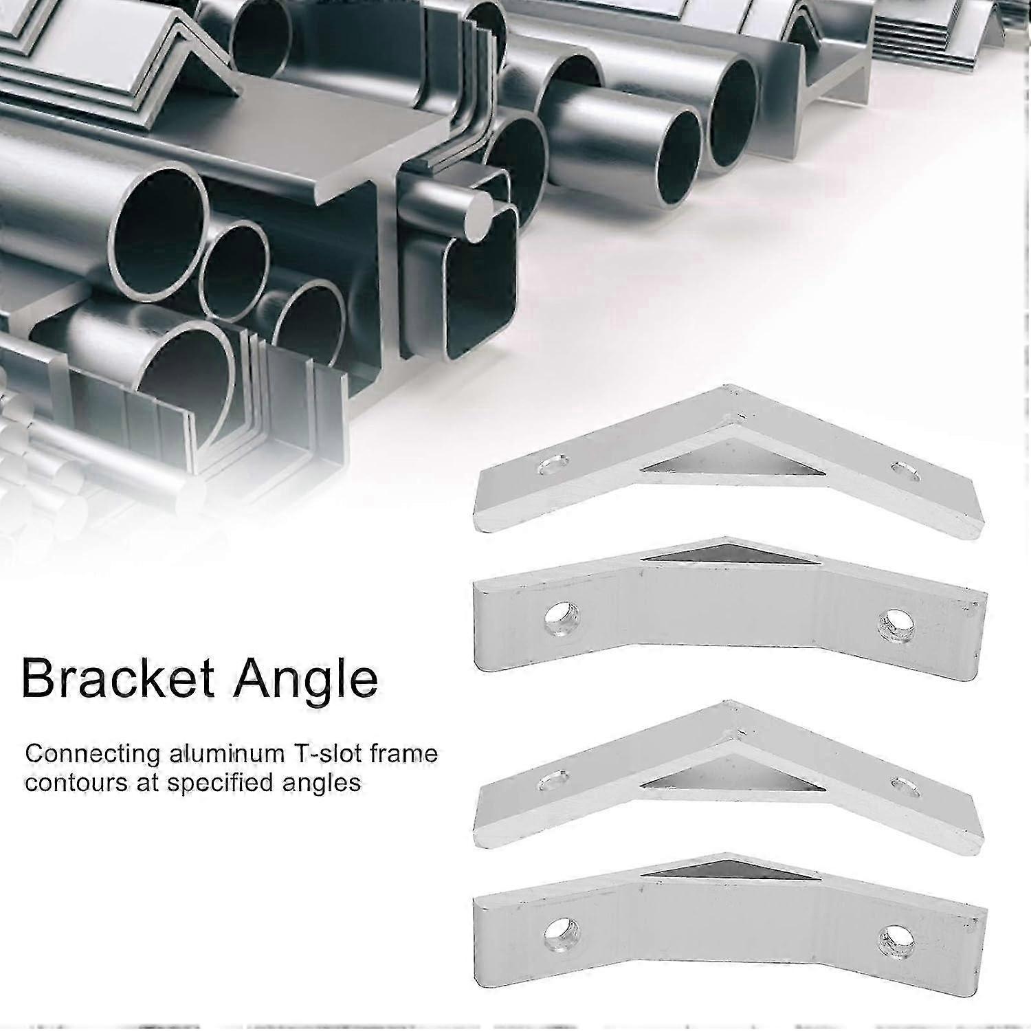 10-Piece 135-Degree Angle Bracket Support, Aluminum Alloy Angle Brackets, Angle Support Connector, Angle Joint Bracket, Hardware