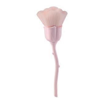 Roseformet makeupbørstesæt med ultrabløde børstehår og langt skaft til rengøring af neglestøv