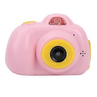2.0 Inch Screen HD Child Toy Cute Cartoon Digital Video Rechargeable Kid Camera (Pink)