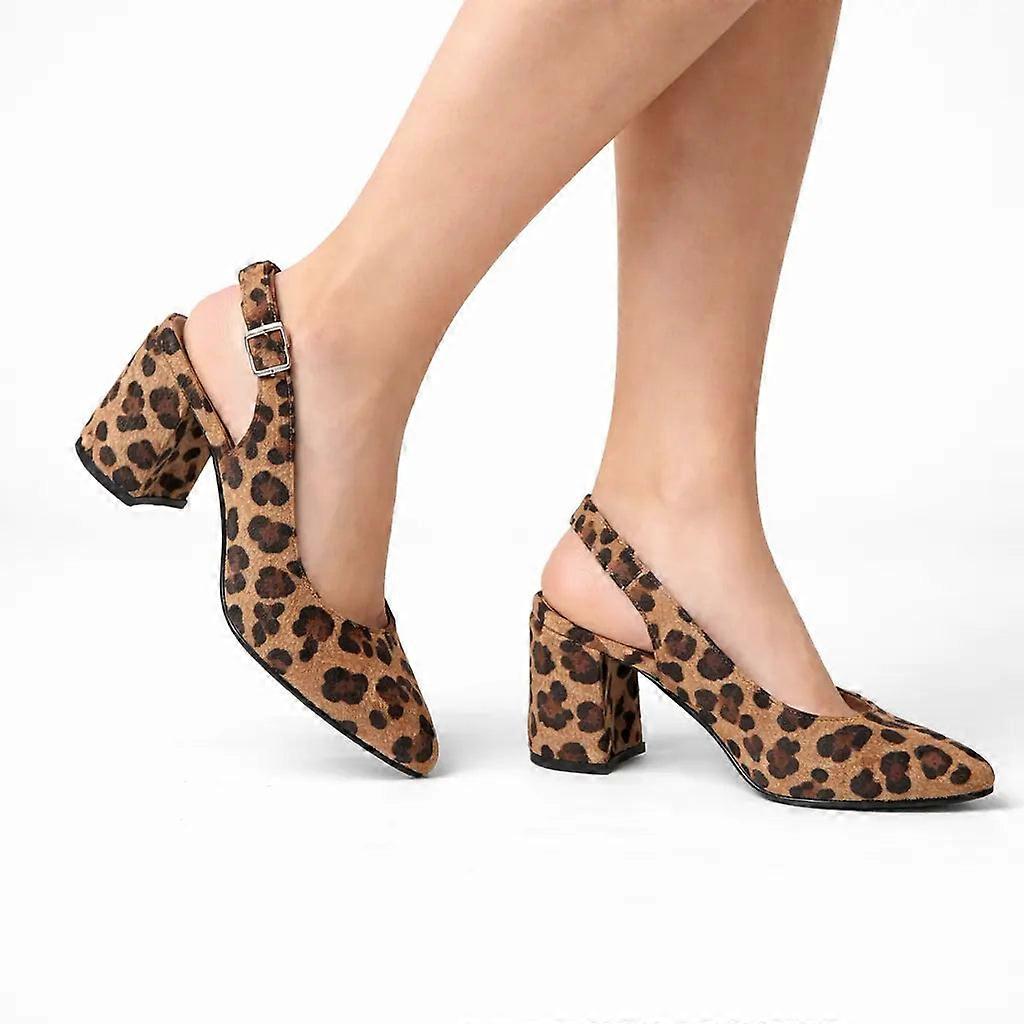 Ankle Strap Block Heel Sandals Size 34-42